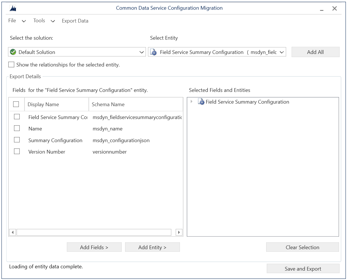 Screenshot of the Configuration Migration page.