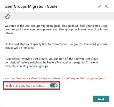 Shows User Groups Migration Guide page. Shows User Groups Migration Guide page.