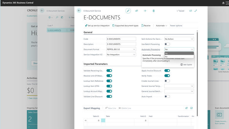 Setup using E-Documents in two steps Setup using E-Documents in two steps