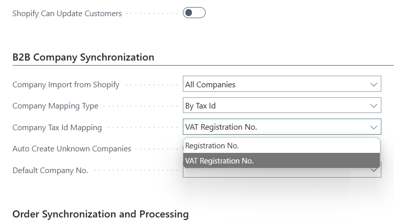 Mapping by tax ID Mapping by tax ID