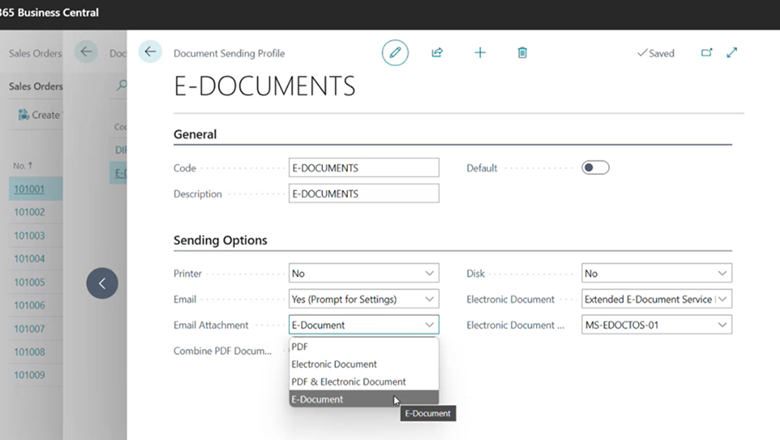 Setup for E-Document sending via email Setup for E-Document sending via email