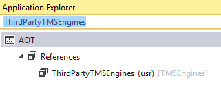 The new library in Application Explorer's References node.