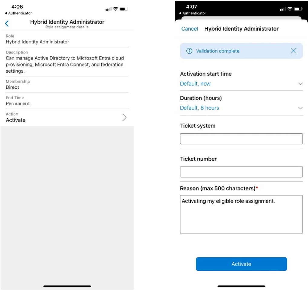 Screenshot of the mobile app showing a user how to fill out the required information