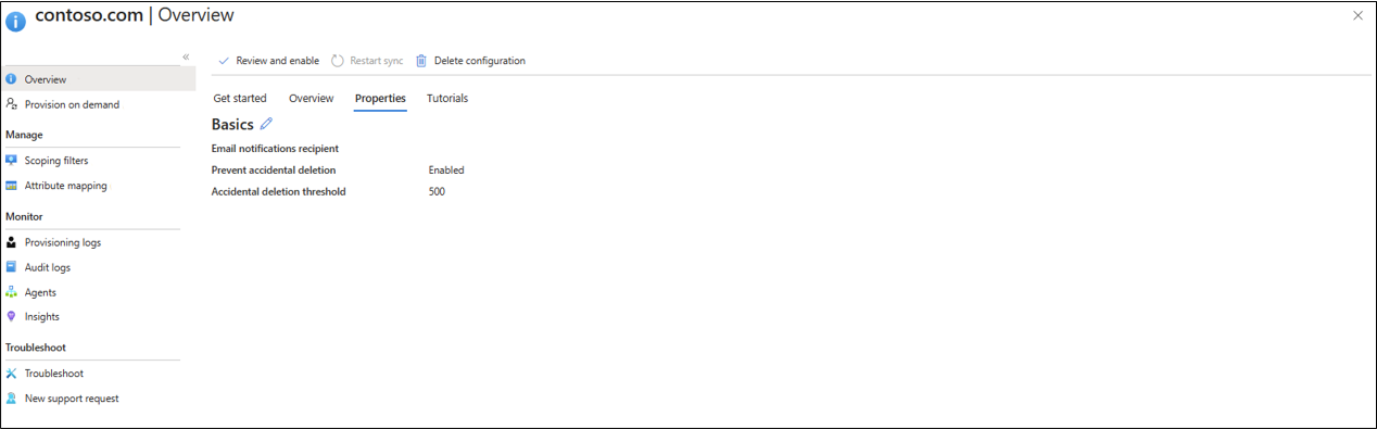 Screenshot of the provisioning on-demand.
