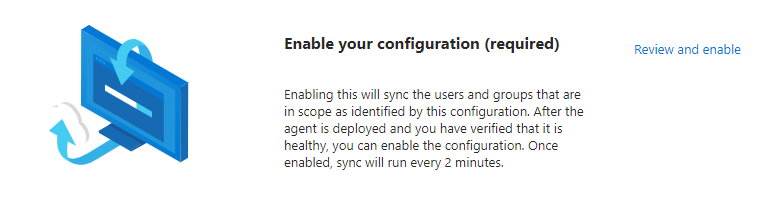 Screenshot of review and enable icon.
