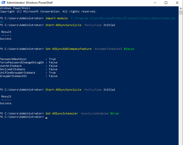 Screenshot that shows PowerShell execution.
