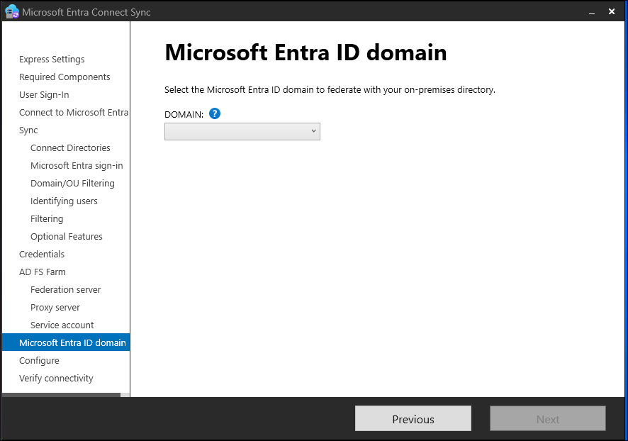 Screenshot of the Microsoft Entra ID domain page.