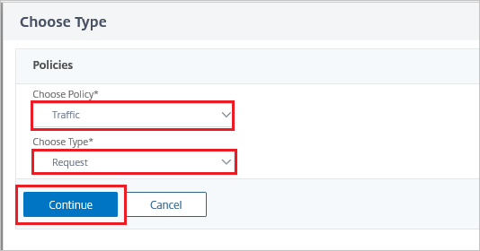 Choose Screenshot of Citrix ADC SAML Connector for Microsoft Entra configuration - Choose Type pane.