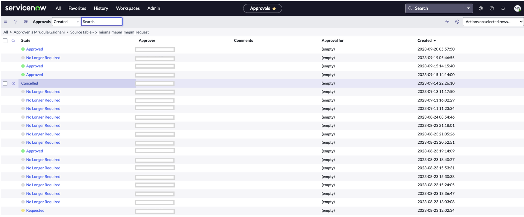 Screenshot of ServiceNow Microsoft Entra Permissions Management portal.