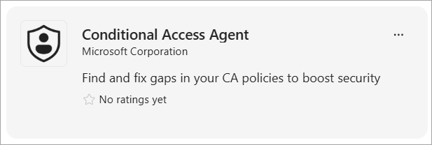 Screenshot of the Conditional Access app button in Teams.