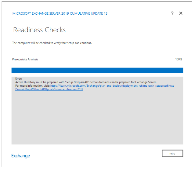 Screenshot of the upgrade management tools to newer Cumulative Update.