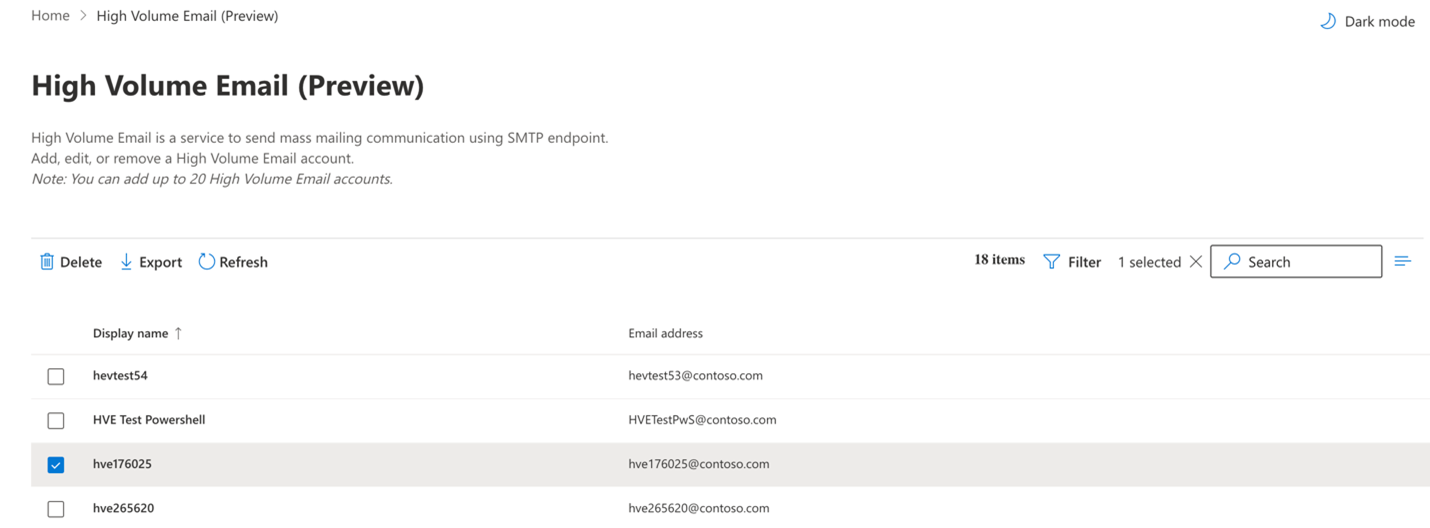 Screenshot of add hve account in detail.