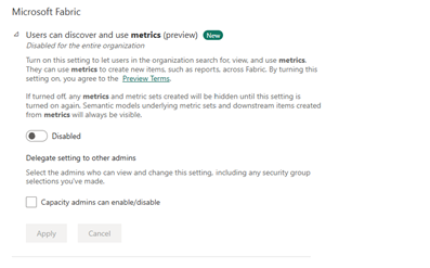 Screenshot of how to get to the Metric sets settings.