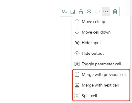 Screenshot showing the entry of merge split cells.