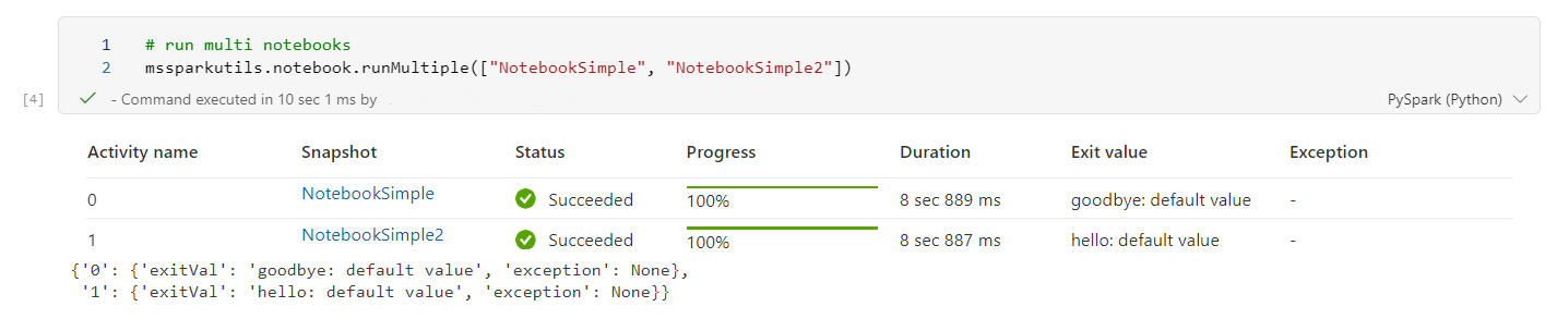 Screenshot of reference a list of notebooks.