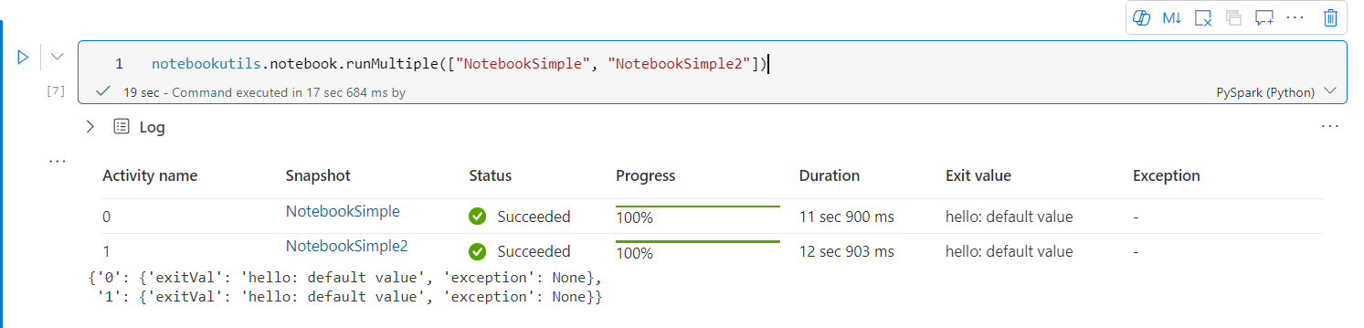 Screenshot of reference a list of notebooks.