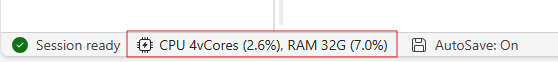 Screenshot showing compute resources update.