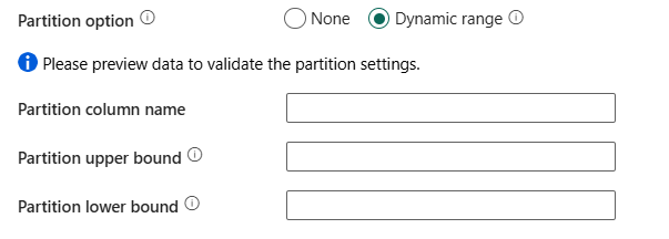Screenshot showing the configuration when you select Dynamic range.