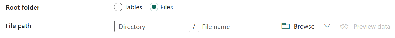 Screenshot showing files path in destination.