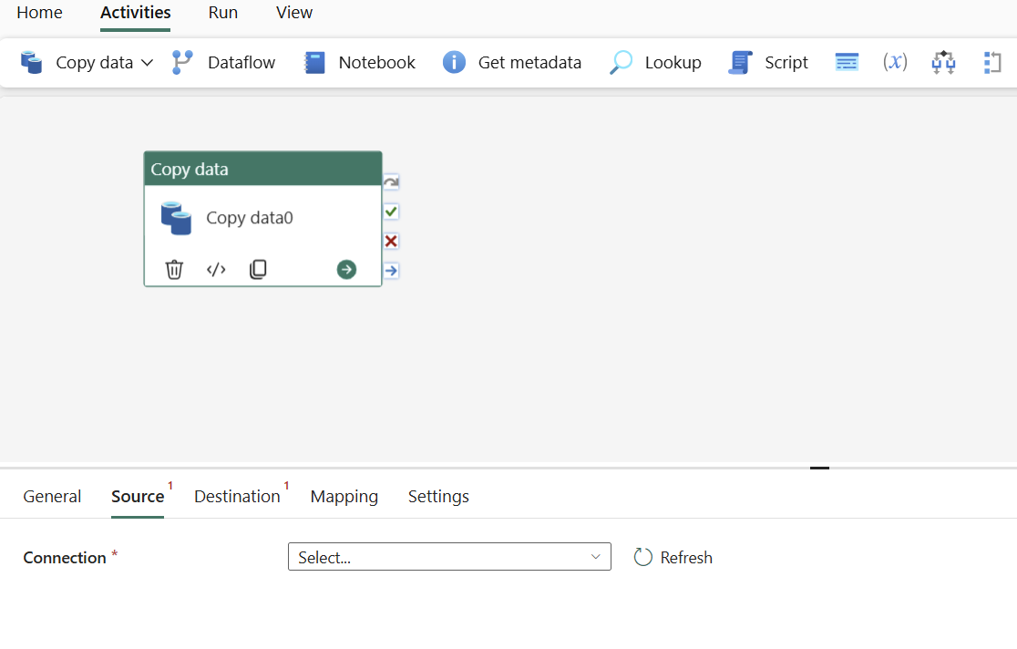 Screenshot showing where to select New.