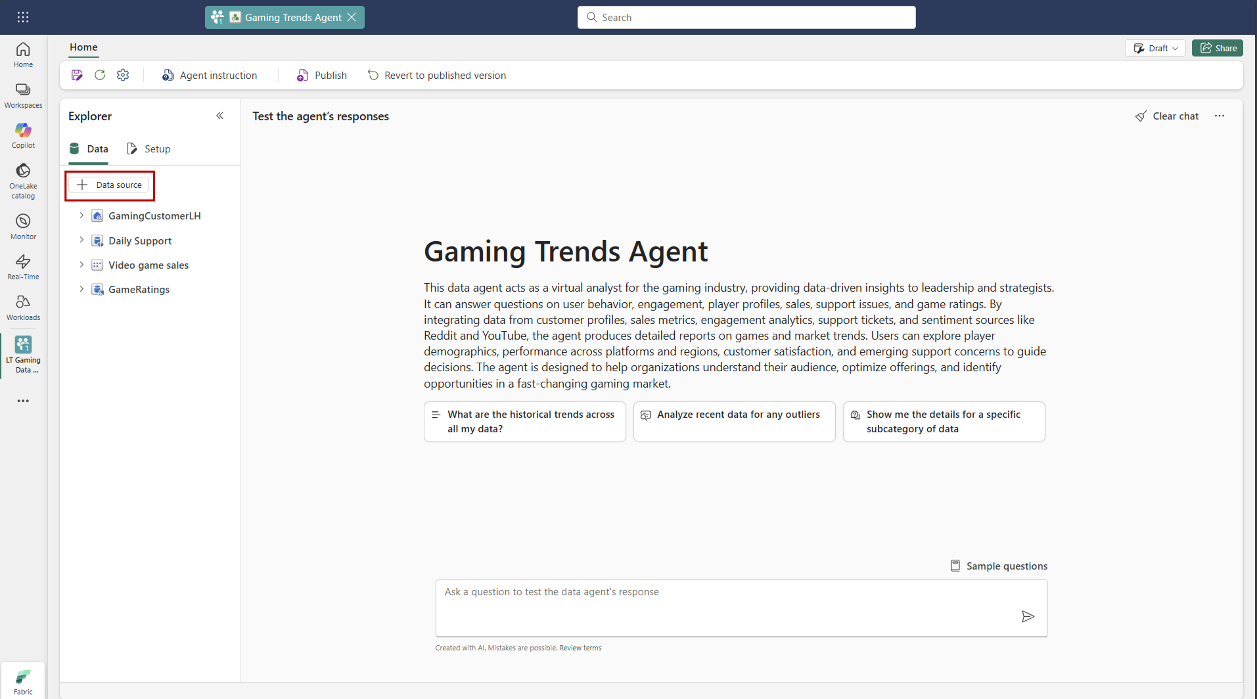 Screenshot that shows how to add more data sources.