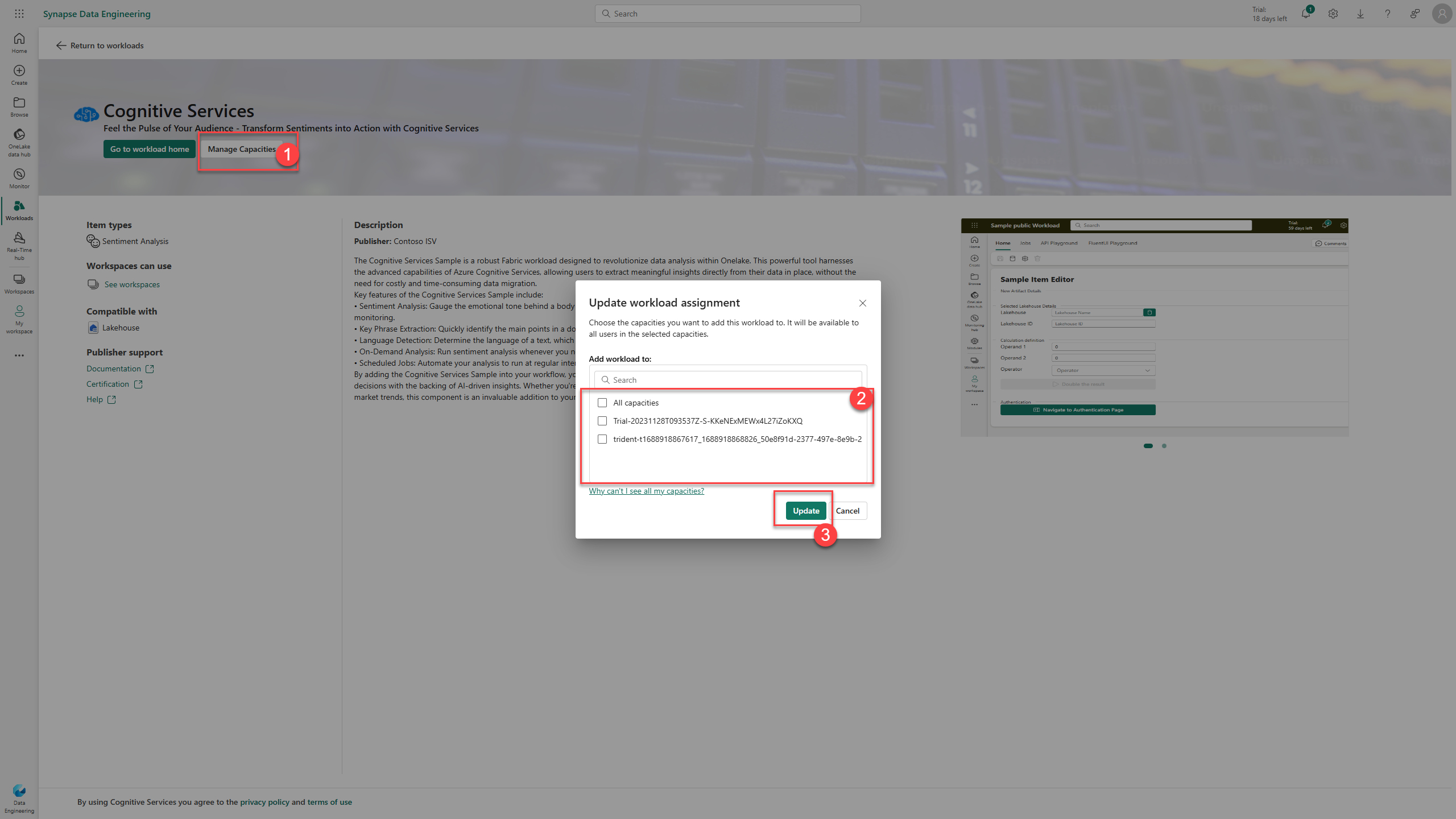 Screenshot of the Removed workload interface.