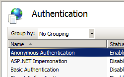 Screenshot of the Server Roles page with the Windows Authentication option being highlighted.