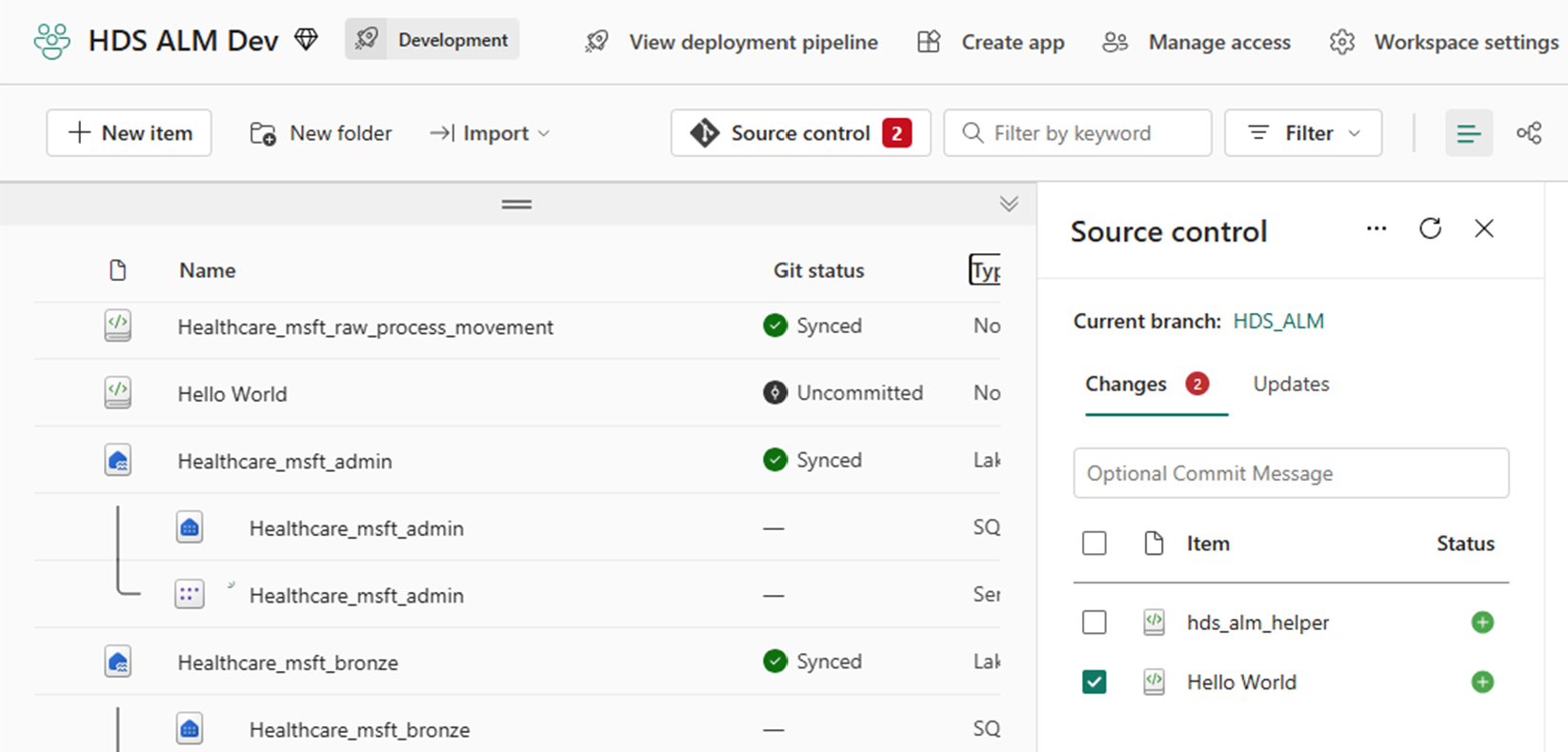 A screenshot showing the updated notebook file ready for commit.