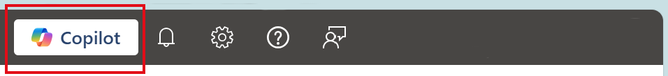 Screenshot that shows the Intune admin center banner with the Copilot button in Microsoft Intune.