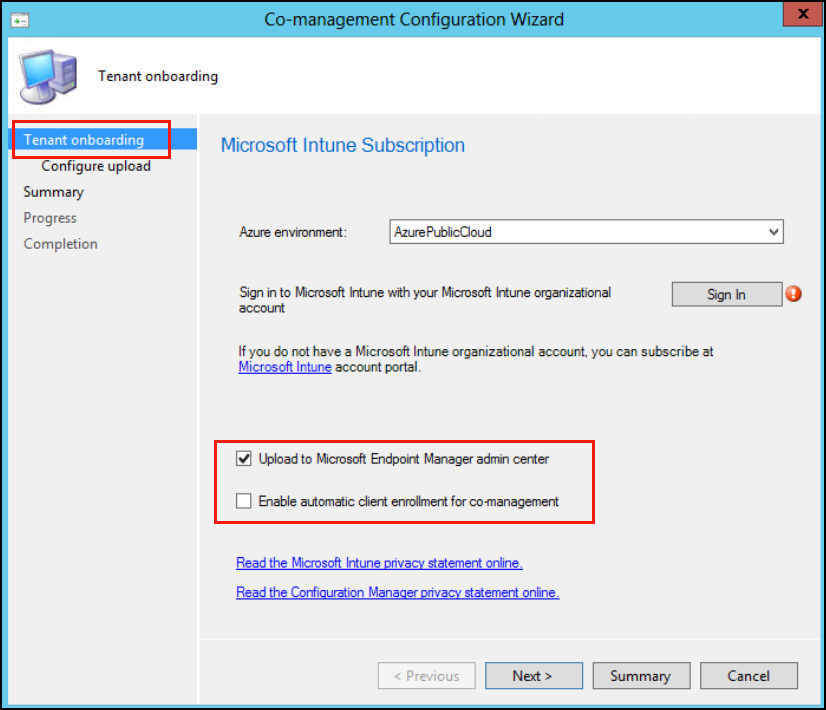 Configure tenant attach