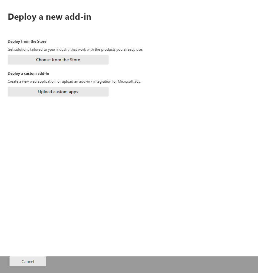 Deploy Add-in location