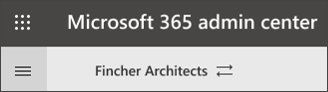 Screenshot of Microsoft 365 admin center showing the multitenant switcher interface for managing multiple tenants.