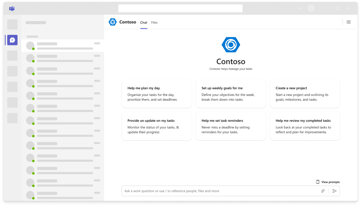 Screenshot that shows the Prompt Starter in desktop.