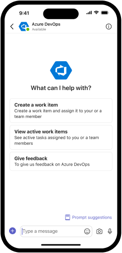 Screenshot that shows the Prompt Starter in mobile.