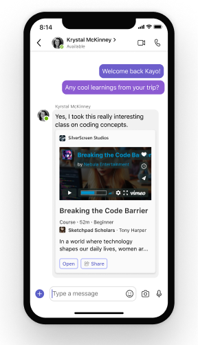 Screenshot shows you the media elements in mobile.