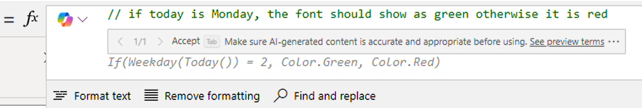 Screenshot of a comment with a suggested formula.