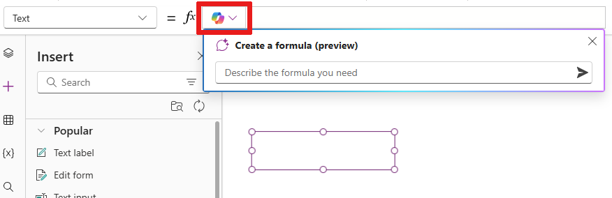 Screenshot of the Create a Formula functionality showing a sample input.