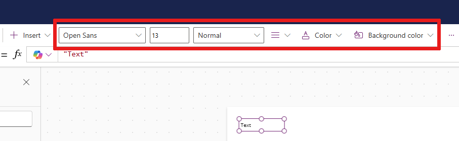 Moving image that shows how the command bar changes depending on which control is selected.