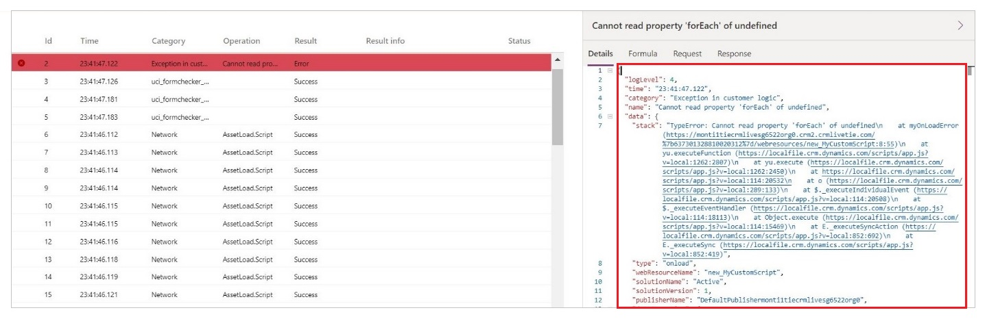 Custom script error example Custom script error example.