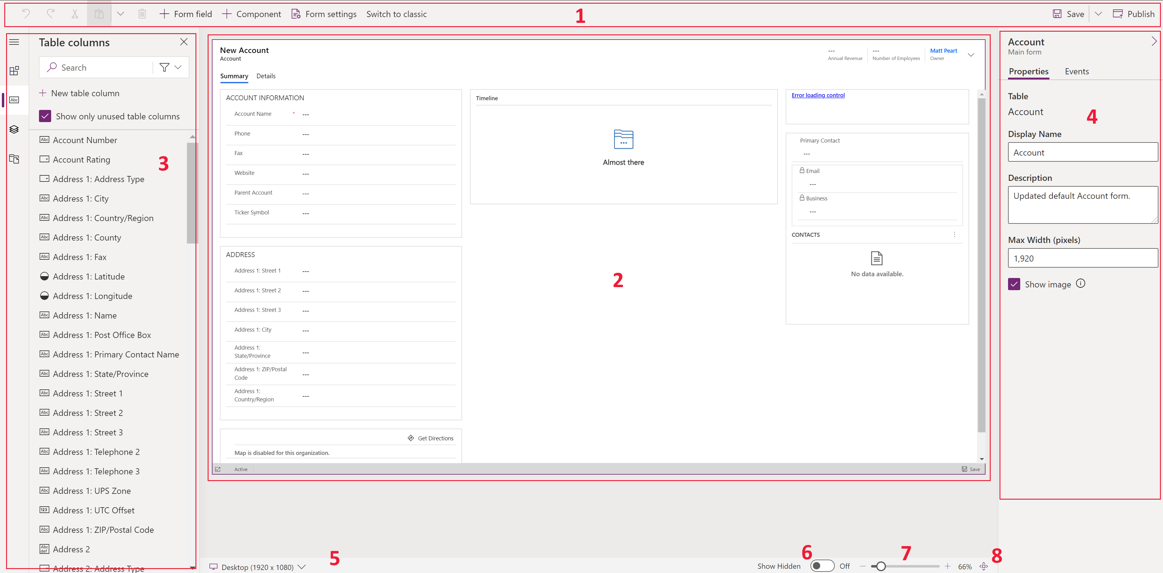 Form designer layout Form designer layout.