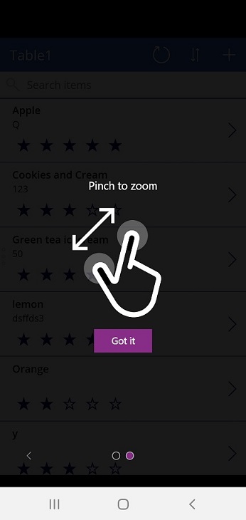 Pinch to zoom Pinch to zoom.