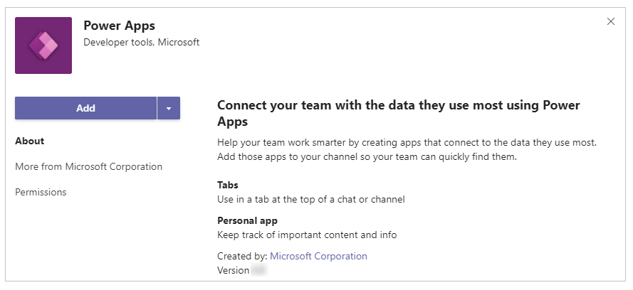 Add Power Apps Add Power Apps.