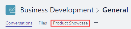 Select Product Showcase tab Select Product Showcase tab.