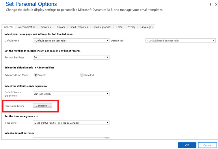 Configure facets and filters Configure facets and filters.