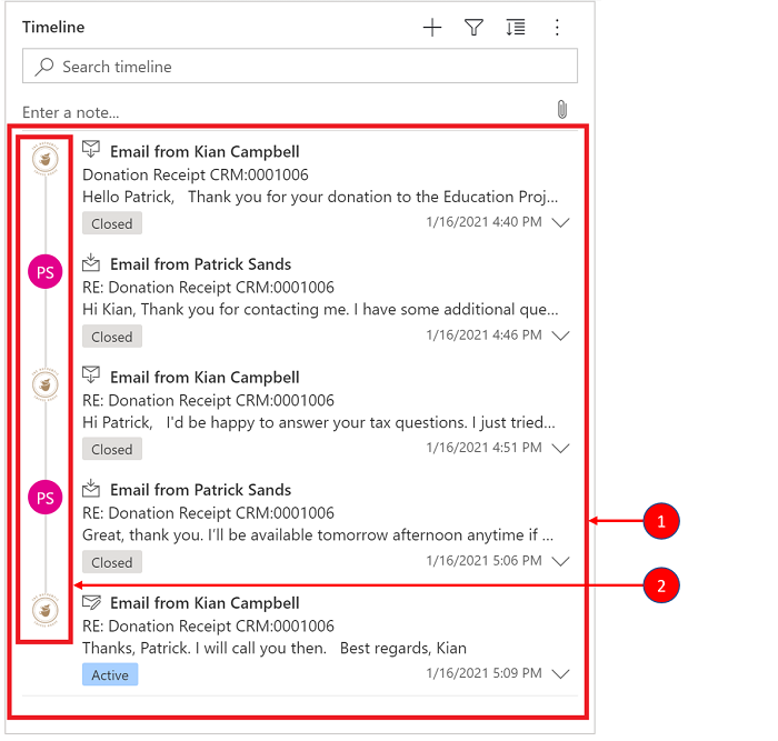 Expanded threaded email view Expanded threaded email view.