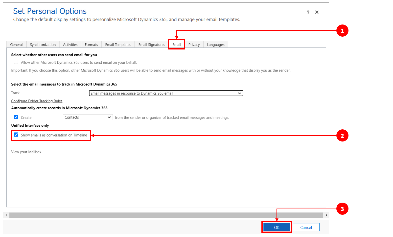 Enable threaded email view - option 2 Enable threaded email view - option 2.