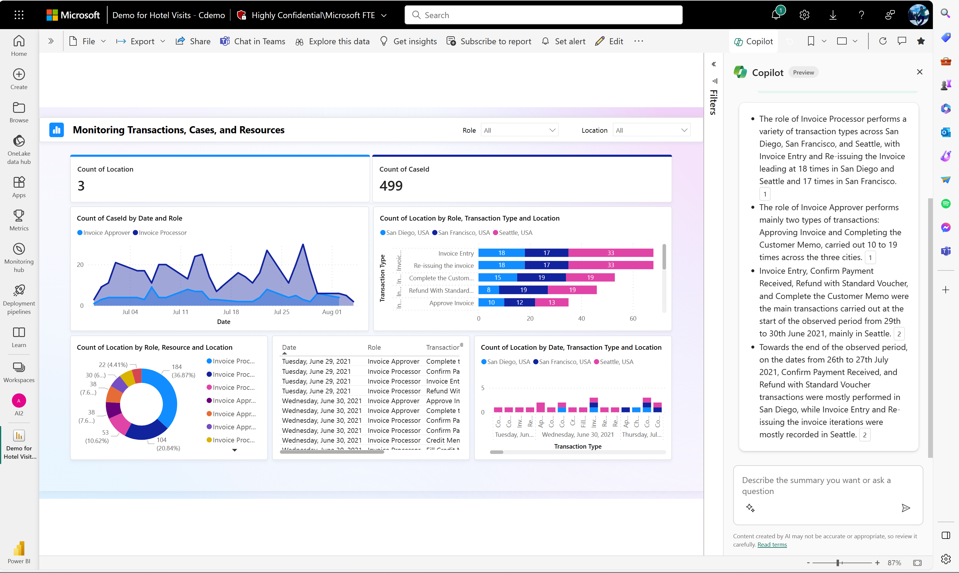 Screenshot showing select Enter and watch Copilot generate your summary.