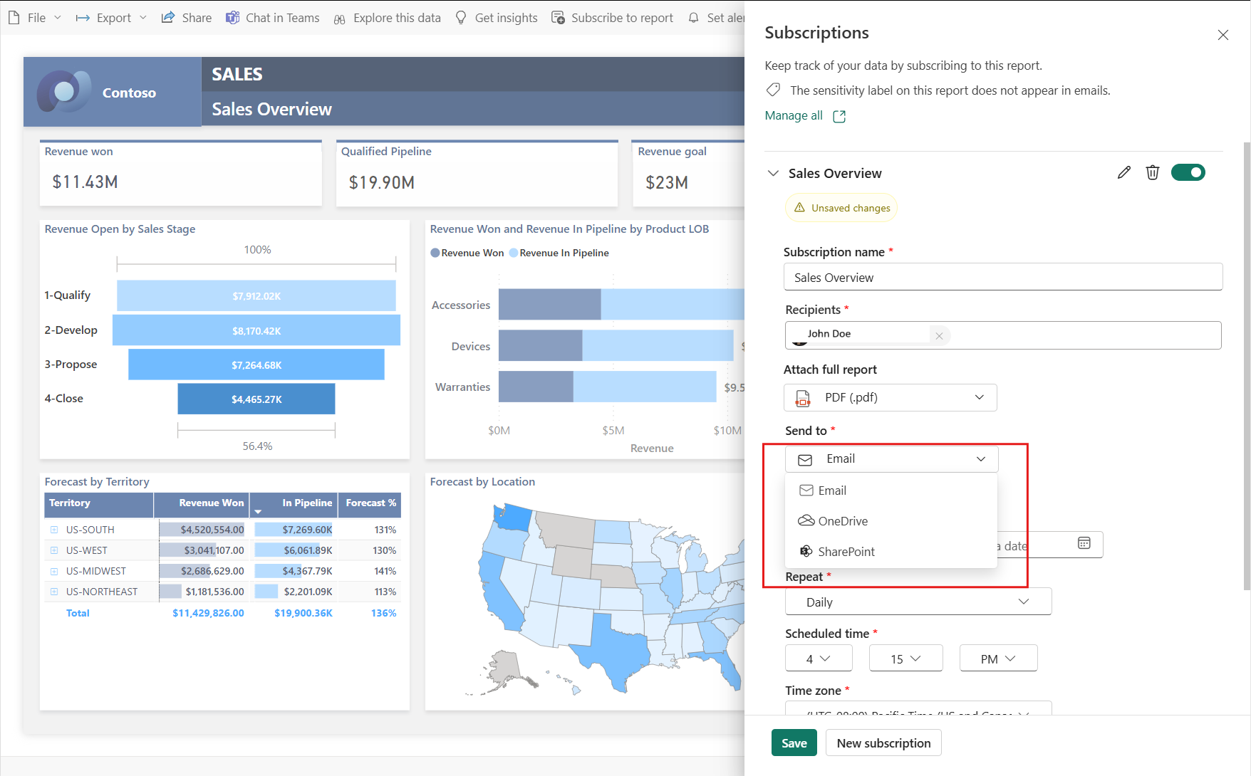Screenshot showing OneDrive SharePoint subscription.