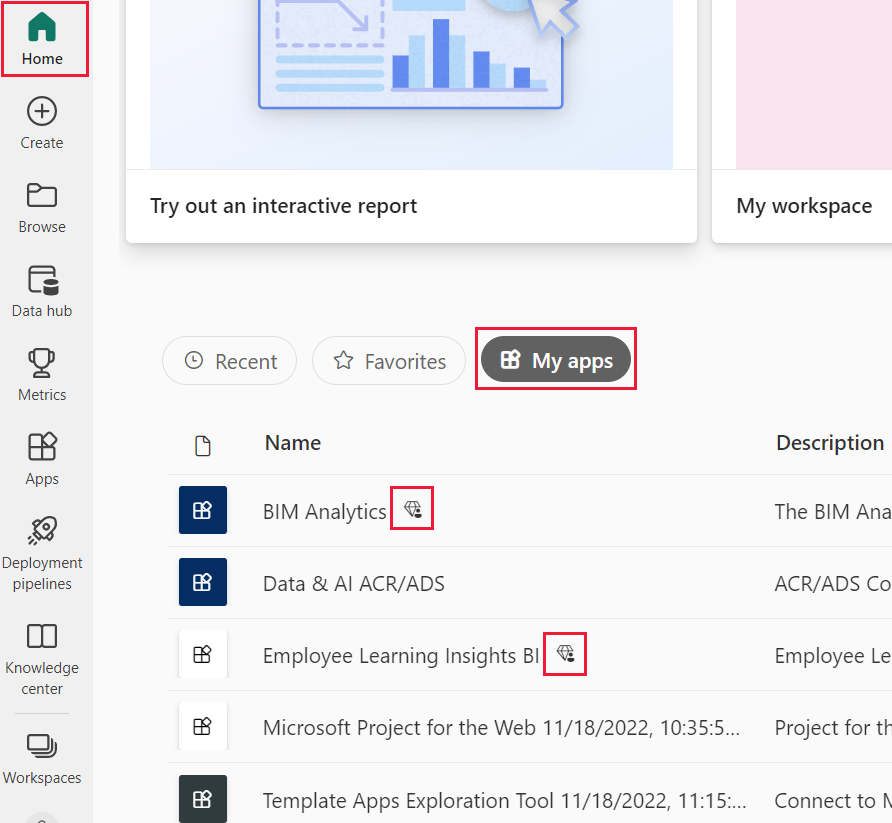 Screenshot of the diamond icon that represents content stored in Premium capacity.