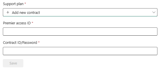 Screen where you enter your Contract ID/Password.
